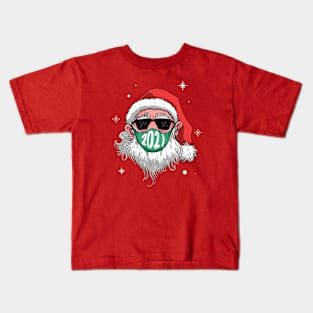 2021 Masked Santa Claus Kids T-Shirt